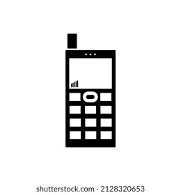 ilustración vectorial de icono de teléfono móvil, color base negro, perfecto para iconos, mascotas, logotipos, etc