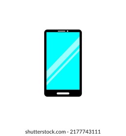 Icono de teléfono móvil ilustración vectorial, color base negro, adecuado para iconos, mascotas, logotipos, etc