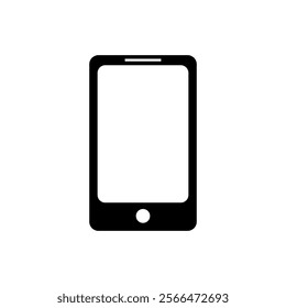 mobile phone icon vector illustration, black base color, perfect for icons, mascots, logos, etc