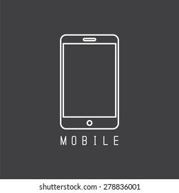Mobile phone icon. Vector illustration