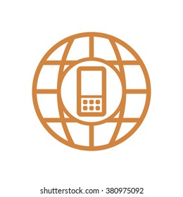 Mobile Phone  icon, vector illustration. Flat design style