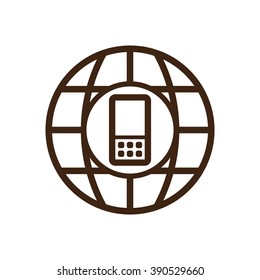 Mobile Phone  icon, vector illustration. 