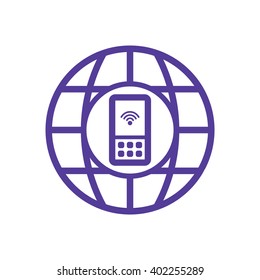 Mobile Phone  icon, vector illustration.  Flat design style