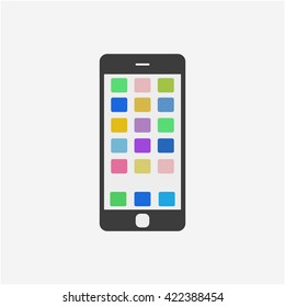 Mobile phone icon. Vector illustration.