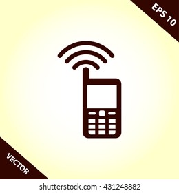 mobile phone icon. mobile phone vector illustration