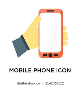 Mobile phone icon vector isolated on white background for your web and mobile app design, Mobile phone logo concept