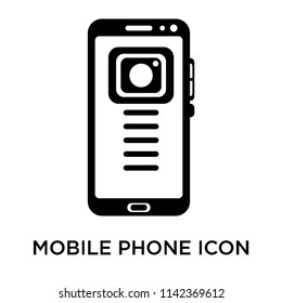 Mobile phone icon vector isolated on white background for your web and mobile app design, Mobile phone logo concept