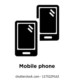 Mobile phone icon vector isolated on white background, logo concept of Mobile phone sign on transparent background, filled black symbol