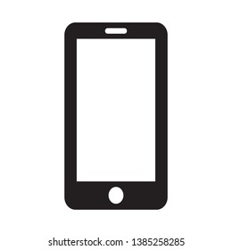 Mobile phone icon vector isolated on white background. Flat call icon. Trendy telephone template for web site, app, cell symbol and smartphone logo. Smart mobile phone icon, vector illustration