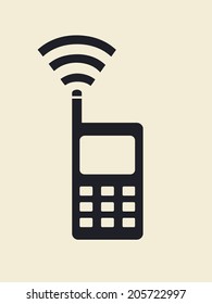 mobile phone icon vector isolated  