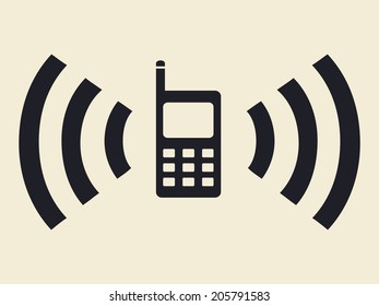 mobile phone icon vector isolated  