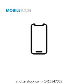 Mobile phone icon vector on white background