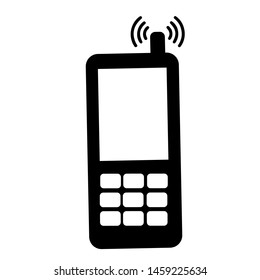 Mobile phone icon vector on white background