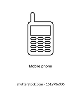 Mobile phone icon vector on white background. Black icon illustration