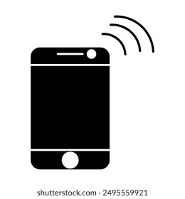 Mobile phone icon vector on white background