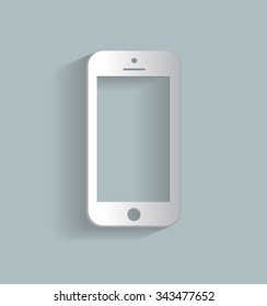 Mobile phone icon vector with shadow