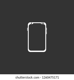 mobile phone icon vector. mobile phone sign on black background. mobile phone icon for web and app