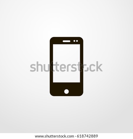 mobile phone icon. vector sign symbol on white background