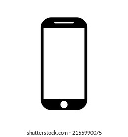 Mobile phone Icon vector. Simple flat symbol. Perfect Black pictogram illustration on white background