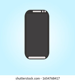 Vector de icono de teléfono móvil. Pantalla de teléfono inteligente, centro de llamadas, contactos. Signo minimalista aislado en fondo blanco. Estilo plano de moda para diseño gráfico, Web, sitio web, social.