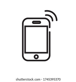 Vector de icono de teléfono móvil. Pantalla de Smartphone, centro de llamadas, contactos. 