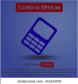 mobile phone icon vector symbol flat eps jpg app web