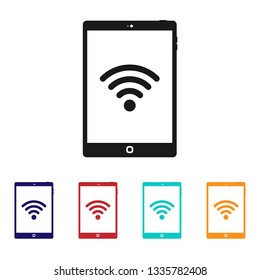 mobile phone icon vector. wifi