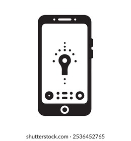 Icono de teléfono móvil para conceptos de Diseño web y móvil. Ilustración vectorial