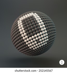 Mobile phone icon. Web sign. Design element. 3d vector illustration.