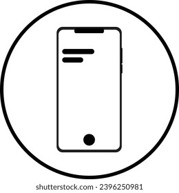 Mobile Phone Icon in white background