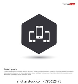 Mobile phone icon White Background icon template