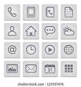 Mobile Phone Icons : deboss Style