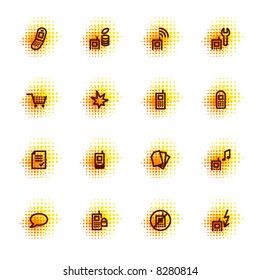 mobile phone icons, dots series