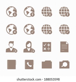 Mobile phone icons network set.