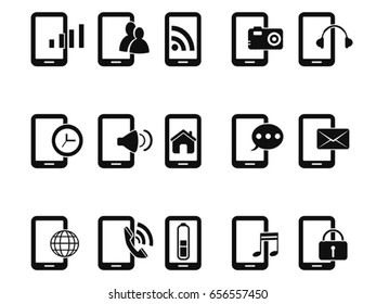 mobile phone icons set