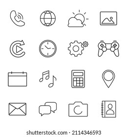 Mobile Phone icons set . Mobile Phone pack symbol vector elements for infographic web