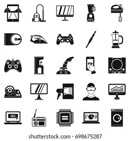 Mobile phone icons set. Simple set of 25 mobile phone vector icons for web isolated on white background