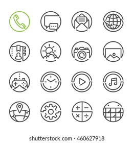 Mobile Phone icons with White Background 