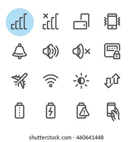 Mobile Phone icons with White Background 