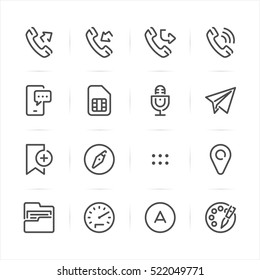 Mobile Phone icons with White Background 