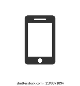 Mobile phone icon,smartphone vector,cellphone sign isolated on white background,simple touchscreen phone illustration for graphic design, web and mobile platforms.