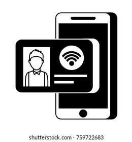 mobile phone with id card internet online technology