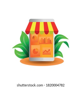 Mobile phone illustation. good for use as a banner, web, template or other