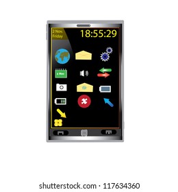 Mobile phone with illustration