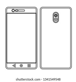 Mobile phone illustration