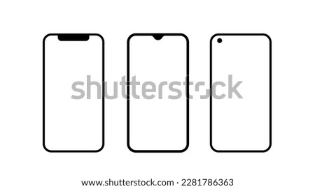 mobile phone illustration vector. smartphone vector. latest cell phone. cellphone screen. design phone for design elements and icons