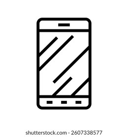 mobile phone industry line icon vector. mobile phone industry sign. isolated contour symbol black illustration