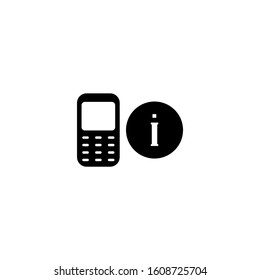 Mobile phone info icon. Simple connection sign icons for ui and ux, website or mobile application