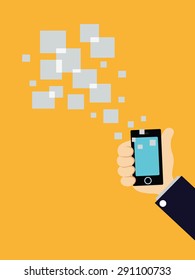 mobile phone infographic design, vector