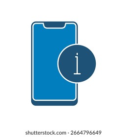 Mobile phone Information icon vector illustration design in trendy style